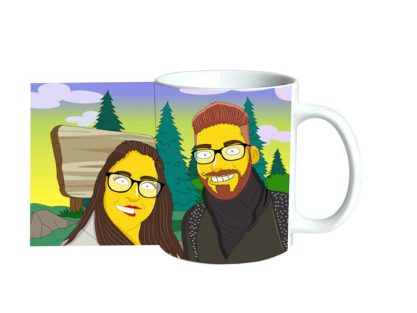 Deine in gelb gezeichneten Bilder auf Kaffetasse – Bild 2